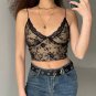 Sleeveless V Neck Sexy Lace Crop Top