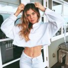 Solid Color Hoodies Crop Top
