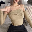 Spring Fall Women Sexy Slim Fit Crop Top