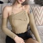 Spring Fall Women Sexy Slim Fit Crop Top