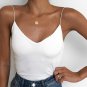 Strap Crop Top V Neck Off Shoulder Sleeveless