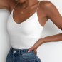 Strap Crop Top V Neck Off Shoulder Sleeveless