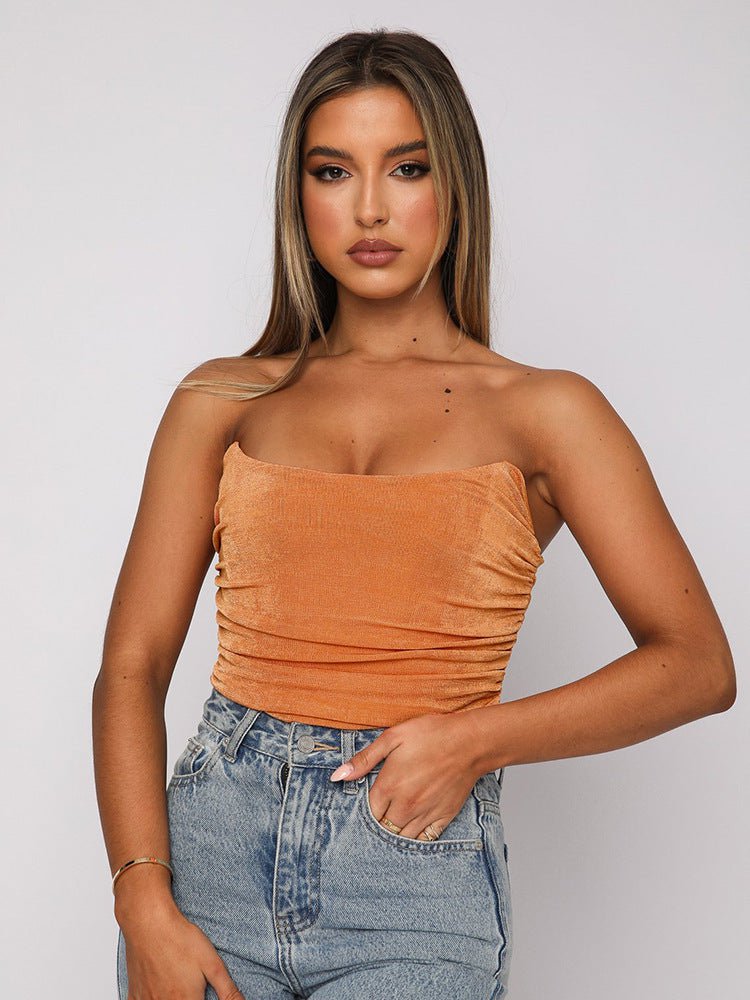Streetwear Bustier Mesh Crop Top