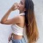 Summer Casual Backless Halter Crop Top