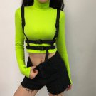 Turtleneck Long Sleeve Crop Top Tee Shirt