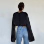 Up Long Sleeve Crop Top Bandage Skirt Party Sexy Outfit