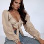 V Neck Crop Top