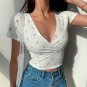 Vintage Floral Cross Crop Top
