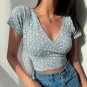 Vintage Floral Cross Crop Top