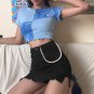 Women Tie Dye Crop Top Ruffle