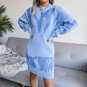Abstract Print Crewneck Long Sleeve Sweater