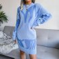 Abstract Print Crewneck Long Sleeve Sweater