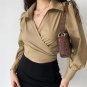 Blouse Sexy Cross V-Neck
