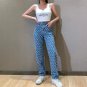 Moon Print Pants Straight Leg Mom Jeans