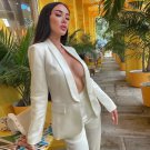 V-Neck Single Button Suit Jacket