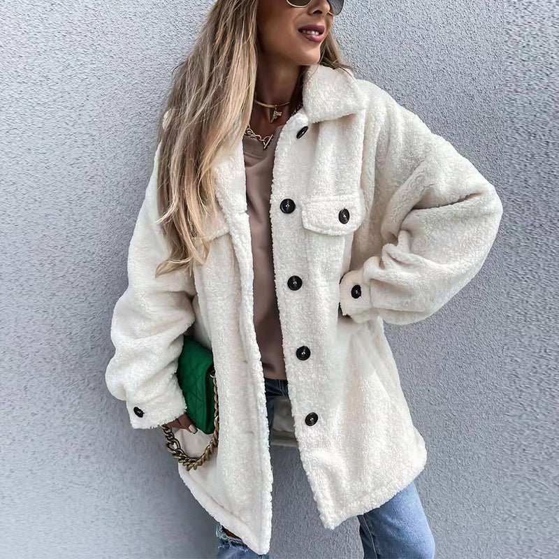 Warm Soft Fleece Cardigan Sleeve Jacket