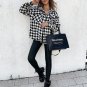 Winter Loose Houndstooth Shirt Jacket