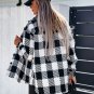 Winter Loose Houndstooth Shirt Jacket