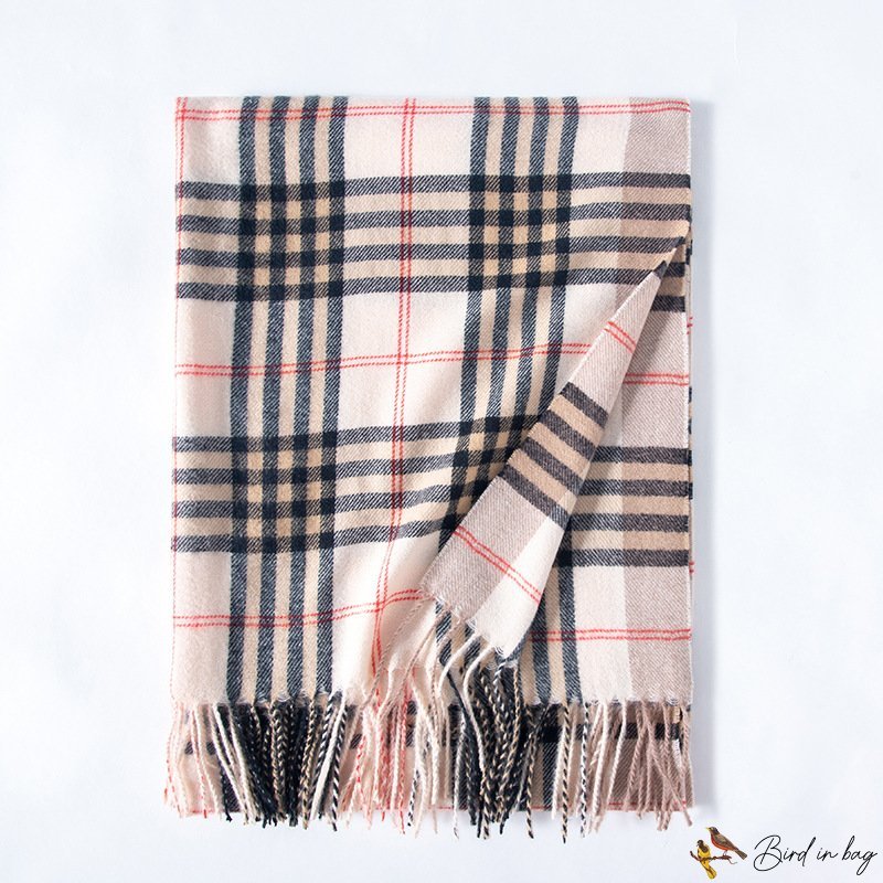 Scarf ground collision color plaid imitation cashmere scarf fashion color changing scarf female wint