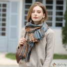 Scarf female winter new fringe imitation cashmere plaid scarf warm scarf shawl