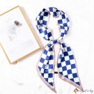 Checkerboard square scarf silk scarf bag silk scarf decoration fashion simulation silk neck scarf