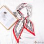 Long silk scarf senior sense of sweetness small scarf printing simulation silk hair band new silk sc