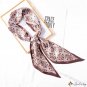 New sweet long silk scarf printing simulation silk scarf neck scarf hair tie small long scarf