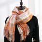 Plaid scarf female autumn and winter new imitation cashmere fringe shawl anti-cold warm scarf