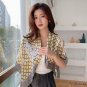 Sweet silk scarf small square scarf printed geometric decorative neck scarf spring and summer rolled