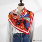 New printing small square scarf silk scarf female twill 90cm square scarf colorful simulation silk r