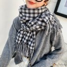 Female winter annual meeting faux cashmere plaid scarf