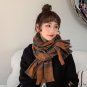 Plaid scarf female winter new anti-cold warm imitation cashmere shawl thickened scarf female