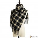 Plaid scarf female autumn and winter new imitation wool shawl ladies warm knitted scarf