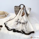 Simple simulation silk scarf scarf new sweet silk scarf fashion printing shawl female
