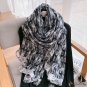 Winter new cotton and linen long scarf female warm beach towel classic print scarf scarf