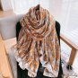 Winter new cotton and linen long scarf female warm beach towel classic print scarf scarf