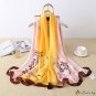 Fashion new favorite new silk satin long scarf summer beach towel floral print decorative shawl