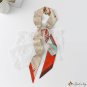 Season new simulation silk scarf female fashion tie hair floating belt sweet little neck scarf