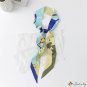 Season new simulation silk scarf female fashion double-layer printing small neck scarf elegant sweet