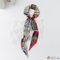 Fashion double layer floating belt French vintage small neck scarf simulation silk scarf