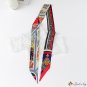 Fashion double layer floating belt French vintage small neck scarf simulation silk scarf