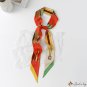 Long thin narrow silk scarf female new twill silk diagonal ribbon multifunctional decorative hair ba