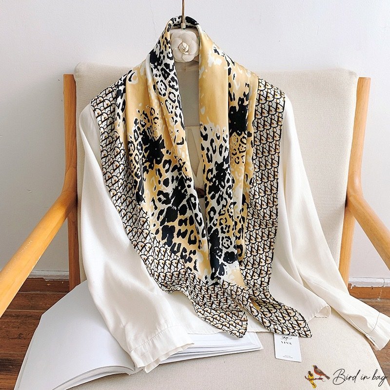 New simulation silk scarf female fashion 90cm satin square scarf stallion printing scarf shawl