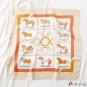 Spring and autumn new pony printing small square scarf scarf fashion flow simulation silk scarf