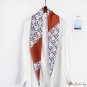 Spring and summer new simulation silk scarf double-layer printing long scarf fashion hair band