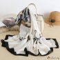 The new simulation silk scarf female elegant lotus flower printing long shawl vacation sun screen be