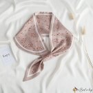 Spring and summer new floral printing diagonal floating belt fashion and elegant simulation silk sca