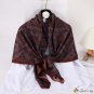 110cm twill large square scarf literary retro silk scarf ladies print decorative shawl