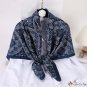 110cm twill large square scarf literary retro silk scarf ladies print decorative shawl