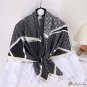 Spring and autumn new colorful silk scarf 110cm large square scarf women's silk scarf simple printin